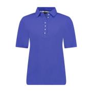 Parelknoop Polo Shirt Bloomings , Blue , Dames