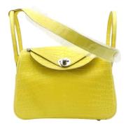 Pre-owned Leather crossbody-bags Hermès Vintage , Yellow , Dames