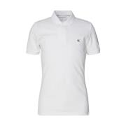 Geborduurd Badge Slim Poloshirt Calvin Klein , White , Heren