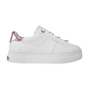 Wit Roze Sneakers Giella Fljgie Fal12 Guess , White , Dames