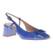 Court shoe in blue calfskin Baldinini , Blue , Dames