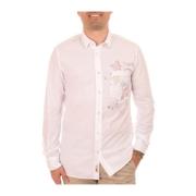 Witte NorHeren Kraag Shirt Bob , White , Heren