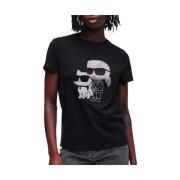 Iconic 2.0 RS T-shirt Zwart Karl Lagerfeld , Black , Dames