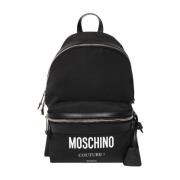 Rugzak met logo Moschino , Black , Heren