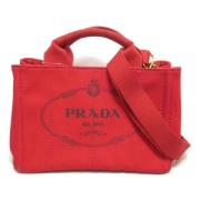 Pre-owned Canvas handbags Prada Vintage , Red , Dames