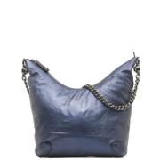 Pre-owned Leather shoulder-bags Gucci Vintage , Blue , Dames