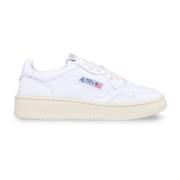 Witte Leren Lage Sneakers Autry , White , Dames