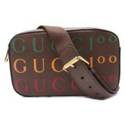 Pre-owned Leather crossbody-bags Gucci Vintage , Brown , Dames