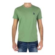 Casual Katoenen T-shirt U.s. Polo Assn. , Green , Heren