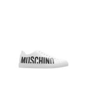 Sneakers met logo Moschino , White , Heren