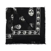 Sjaal met logo Alexander McQueen , Black , Heren