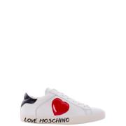 Sneakers met gouden logo Love Moschino , White , Dames