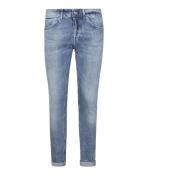 Witte Slim Fit Jeans Dondup , Blue , Heren