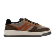 Retro Style Sneakers Bianca/rosso Aw23 Hogan , Multicolor , Heren