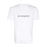 Logo-print Jersey T-shirt Wit Givenchy , White , Heren