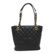 Pre-owned Leather totes Chanel Vintage , Black , Dames