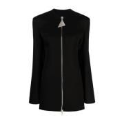 Zwarte Korte Jurk met Lange Mouwen The Attico , Black , Dames