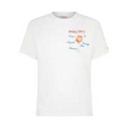 Wit T-shirt met uniek ontwerp MC2 Saint Barth , White , Heren
