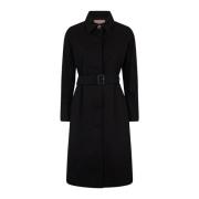 Klassieke Trenchcoat Zwart Twinset , Black , Dames