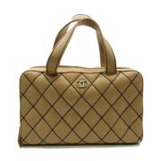 Pre-owned Leather handbags Chanel Vintage , Brown , Dames