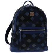 Pre-owned Fabric backpacks MCM Pre-owned , Blue , Dames