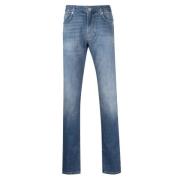 Slim Fit Light Denim Jeans Emporio Armani , Blue , Heren