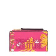 Synthetische Damesportemonnee - Originele Hoes Versace , Pink , Dames