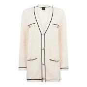 Witte Cardigan met Juweelknopen Pinko , White , Dames