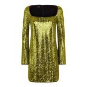 Limo Paillettenjurk Aubine Stijl Pinko , Green , Dames