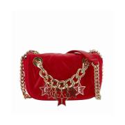 Schoudertas met zichtbaar logo Versace , Red , Dames