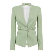 Groene Blazer met Gewatteerde Schouders Patrizia Pepe , Green , Dames