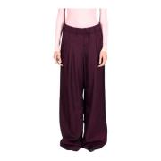 Nylon Broek Dries Van Noten , Purple , Dames