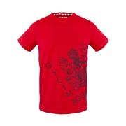 Korte mouwen ronde hals katoenen T-shirt Aquascutum , Red , Heren
