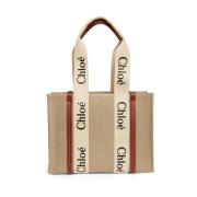 Medium Woody Shopping Tas - Bruin Chloé , Brown , Dames