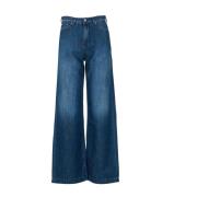 Wijde Pijp Denim Jeans Roy Roger's , Blue , Dames