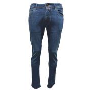 Slim Fit Donkerblauwe Jeans Jacob Cohën , Blue , Heren