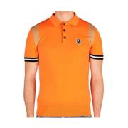 Logo Patch Wol Polo Shirt Dsquared2 , Orange , Heren
