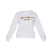 Witte Sweatshirt met Lange Mouwen Swim Moschino , White , Dames