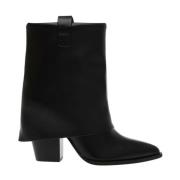 Lark Zwarte Western Stijl Enkellaars Steve Madden , Black , Dames