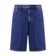 Denim Bermuda Shorts met relaxte pasvorm Carhartt Wip , Blue , Heren