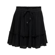 Life Short Skirt Zwart Only , Black , Dames