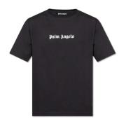 T-shirt met logo Palm Angels , Black , Heren