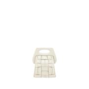 Vegan Geweven Linnen Clutch Tas THEMOIRè , White , Dames