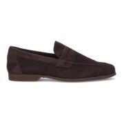 Bruine Suède Mocassin Schoenen Antica Cuoieria , Brown , Heren