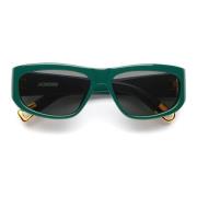 Groene ovale zonnebril met grijze lens Jacquemus , Green , Dames