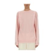 Mohair Oversize Sweater Family First , Pink , Heren