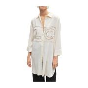 Witte Textiel Damesblouse Lola Casademunt , White , Dames