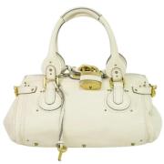 Pre-owned Leather handbags Chloé Pre-owned , White , Dames
