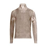 Crewneck Wit Sweater Maison Margiela , Beige , Dames