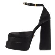 Pre-owned Satin heels Versace Pre-owned , Black , Dames